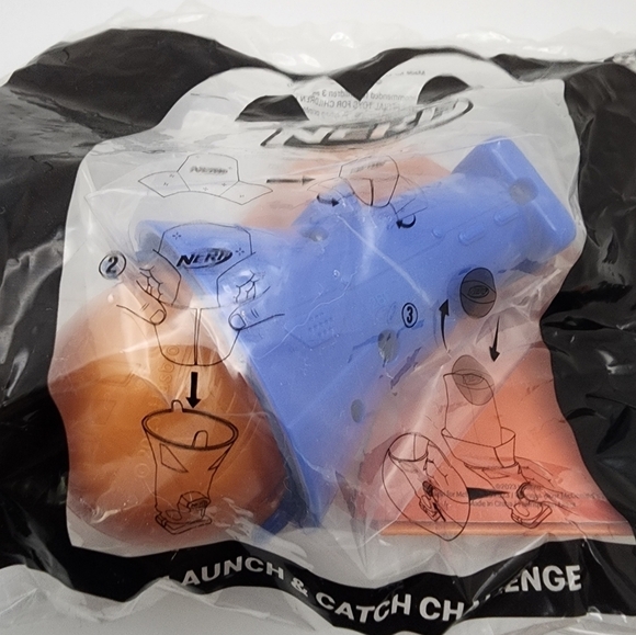 Nerf Launch & Catch Challenge McDonalds Happy Meal Toy - Picture 1 of 3